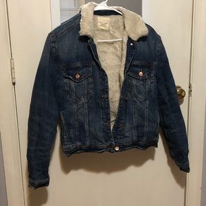 American Eagle Sherpa Denim Jacket
